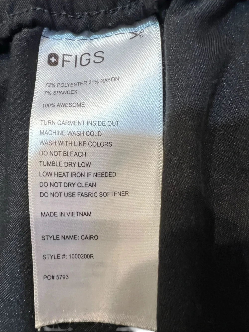 Figs Mens Cairo Cargo Scrub Pants in Black - Size Large